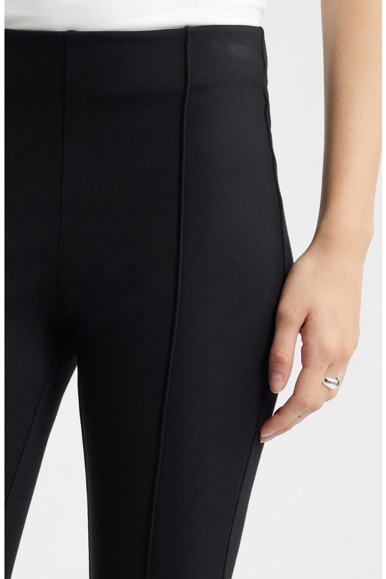 Ponte Knit Capri Pants, Alternate, color, BLACK