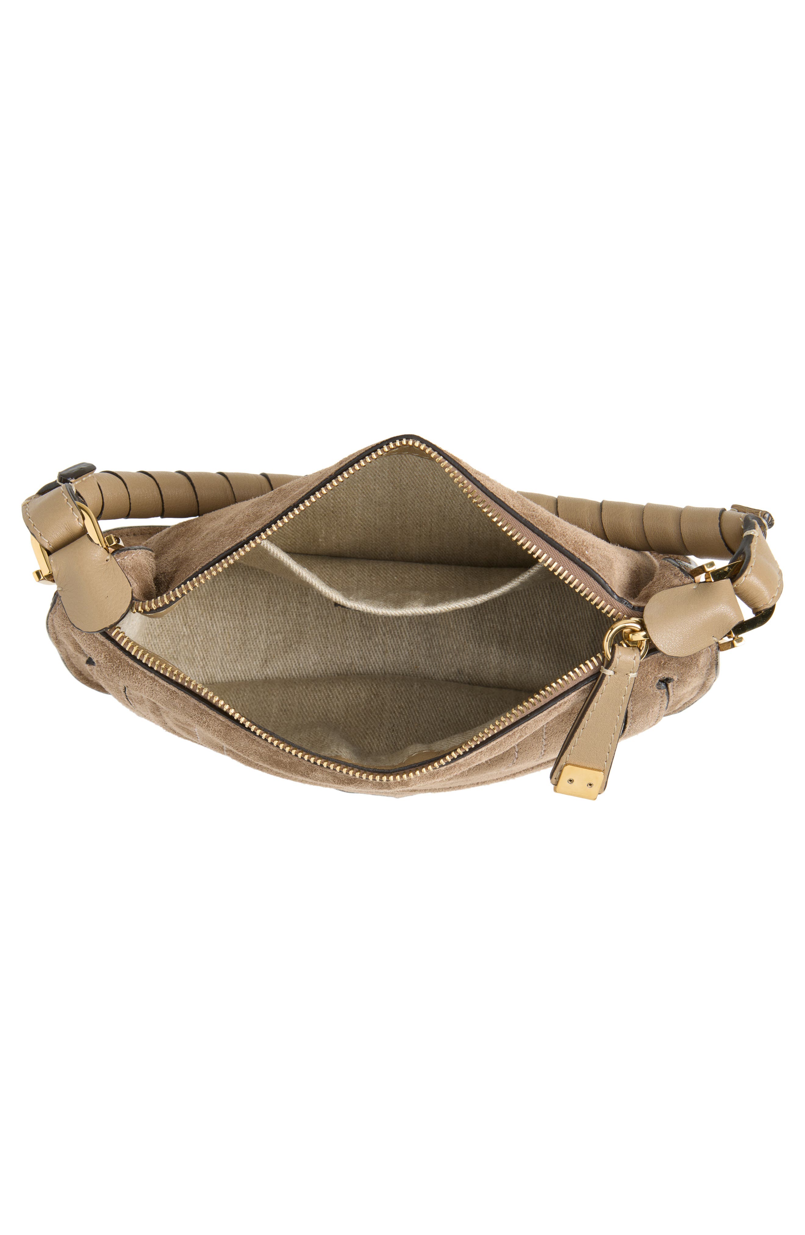 Mini Marcie Suede Camera Shoulder Bag, Alternate, color, BOYISH BROWN