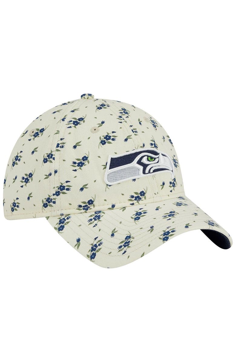 New Era Men's New Era  Cream Seattle Seahawks Bloom 9TWENTY Adjustable Hat, Alternate, color, 