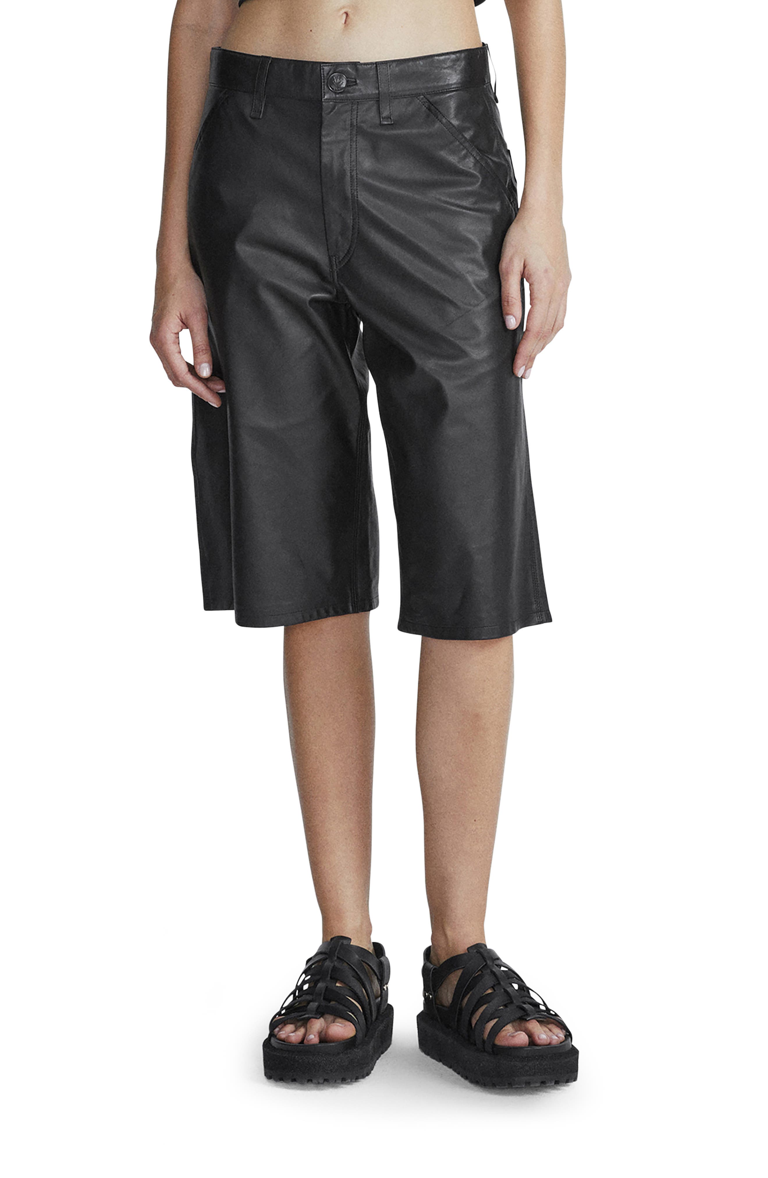 rag & bone Cavalry Leather Shorts