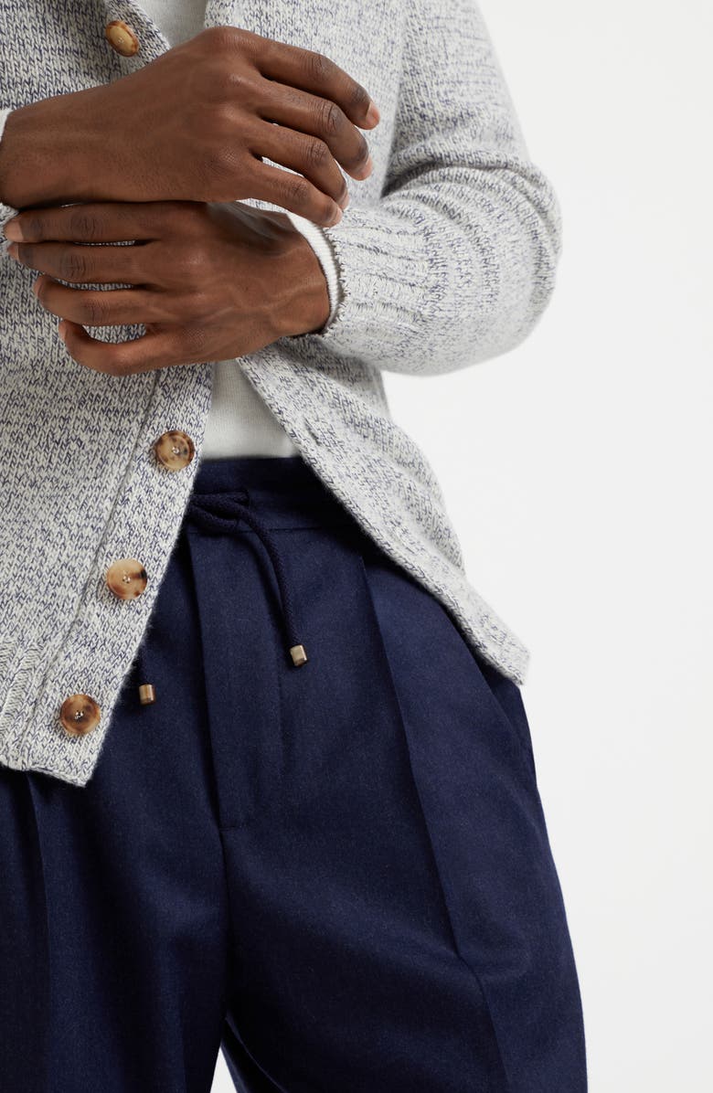 Brunello Cucinelli Virgin wool flannel trousers, Alternate, color, 