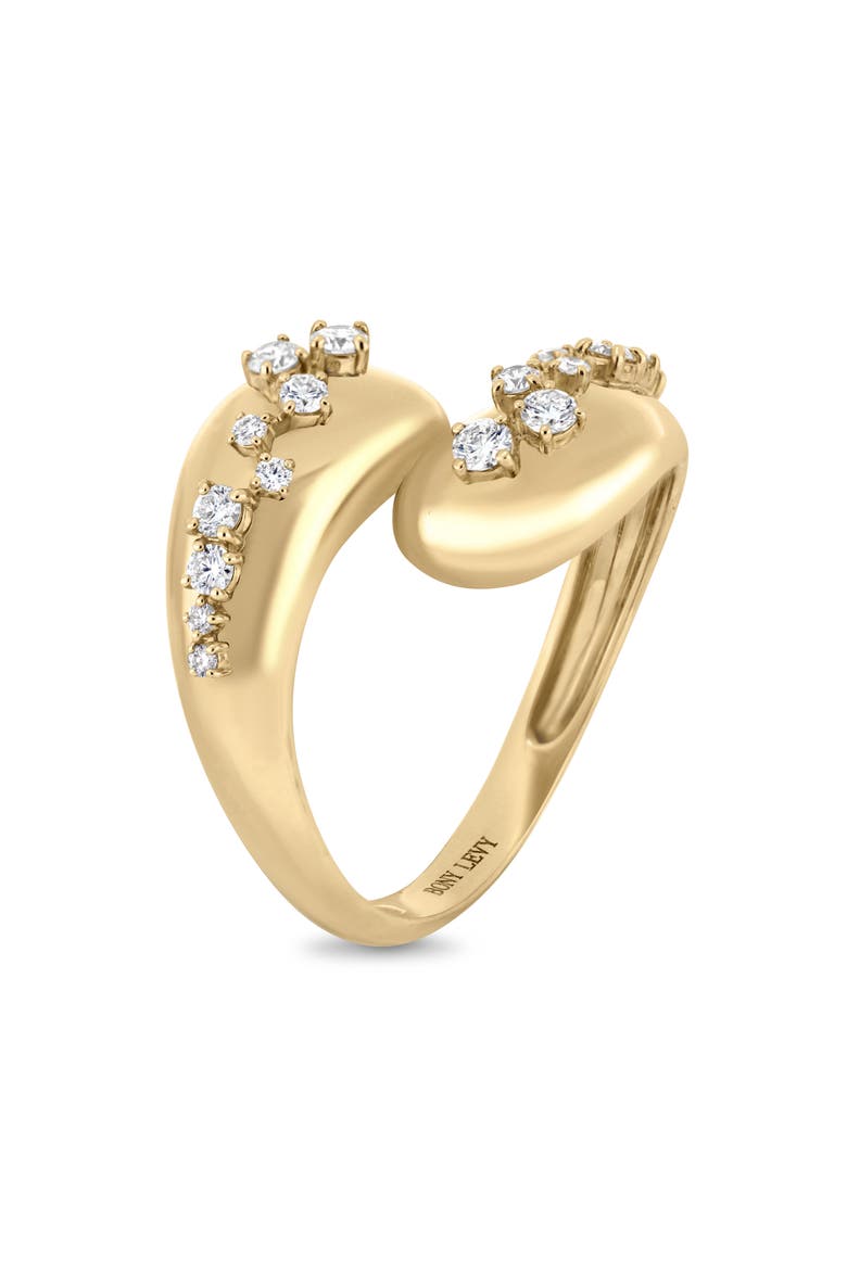 18K Gold Mika Diamond Crossover Ring, Alternate, color, 18K YELLOW GOLD