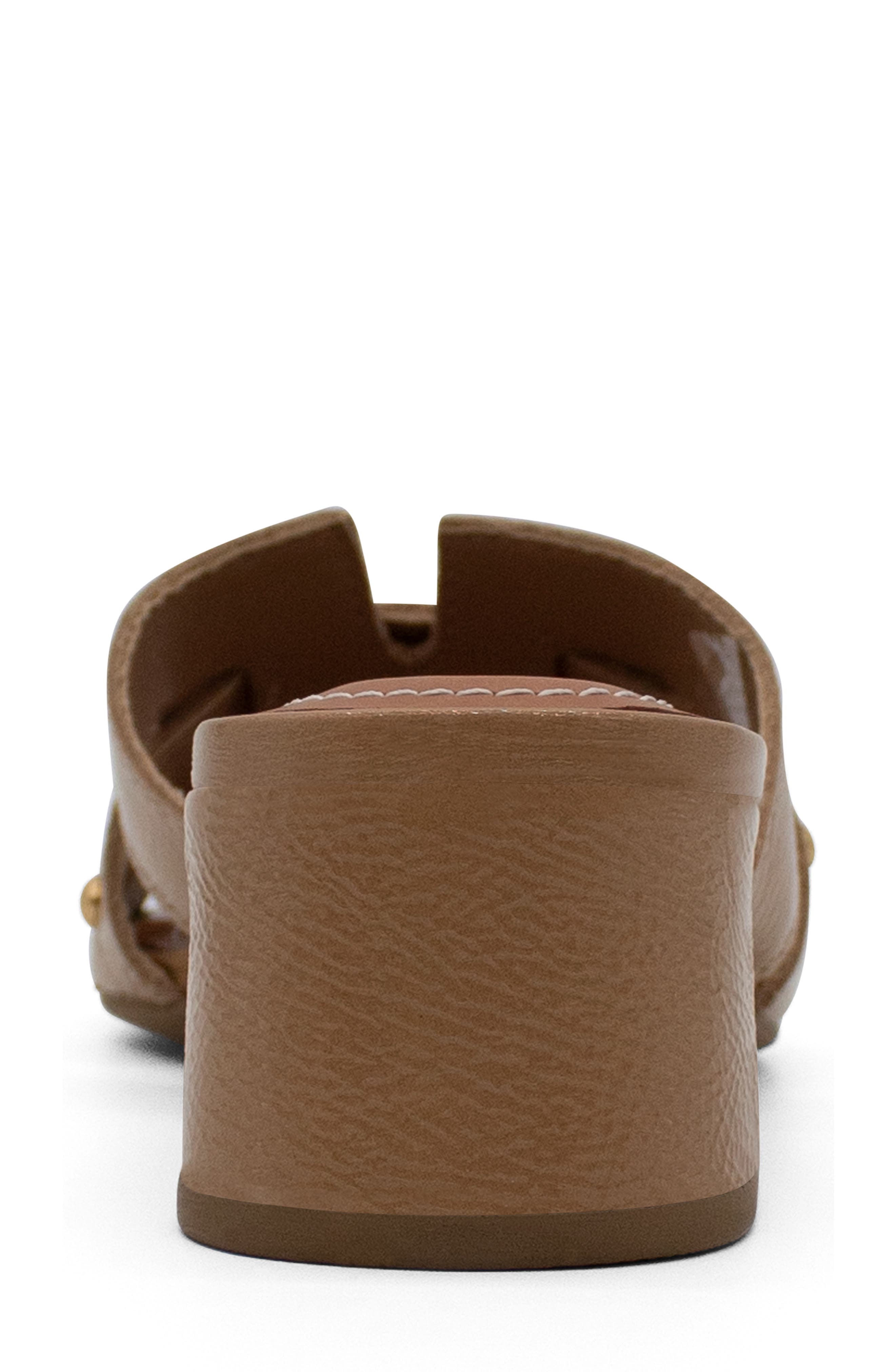 Bottero Studded Leather Slide Sandal, Alternate, color, Bege