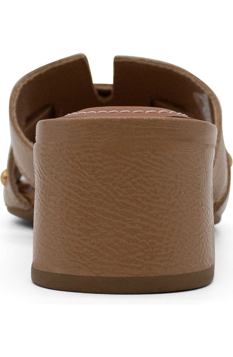 Bottero Studded Leather Slide Sandal, Alternate, color, Bege