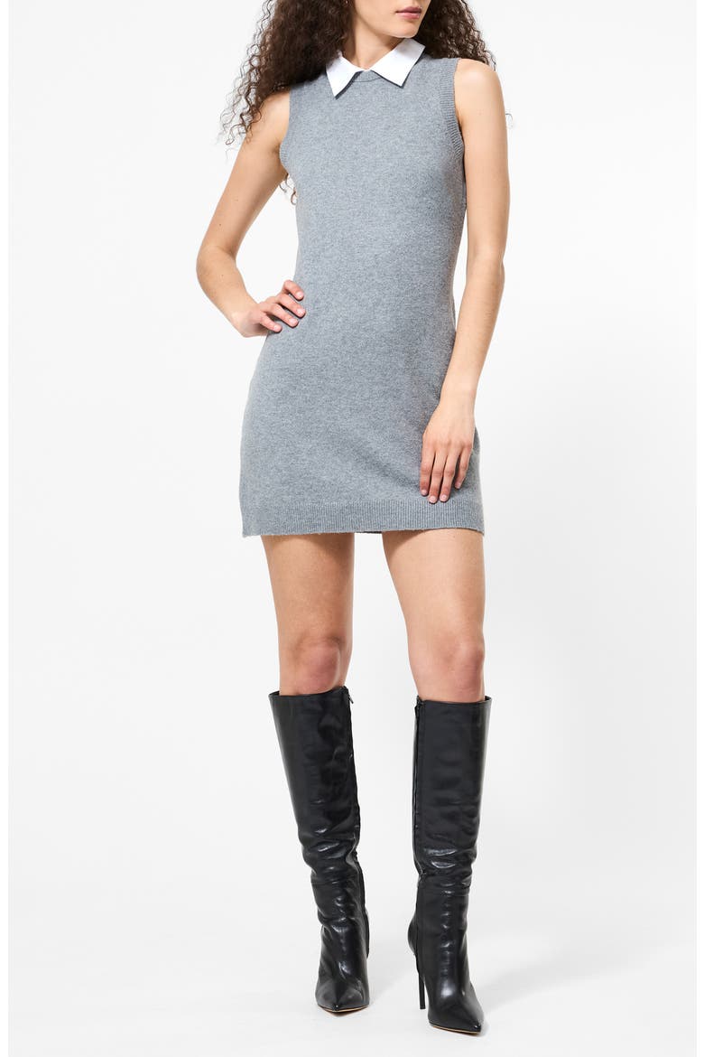 Vhari Sleeveless Mini Sweater Dress, Main, color, MEDIUM GREY MELANGE WINTER