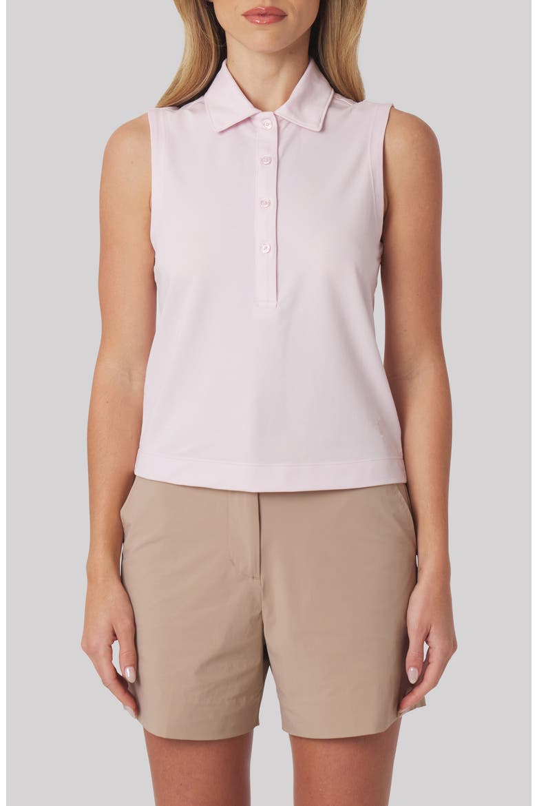 Maggie Sleeveless Golf Polo, Main, color, PETAL PINK