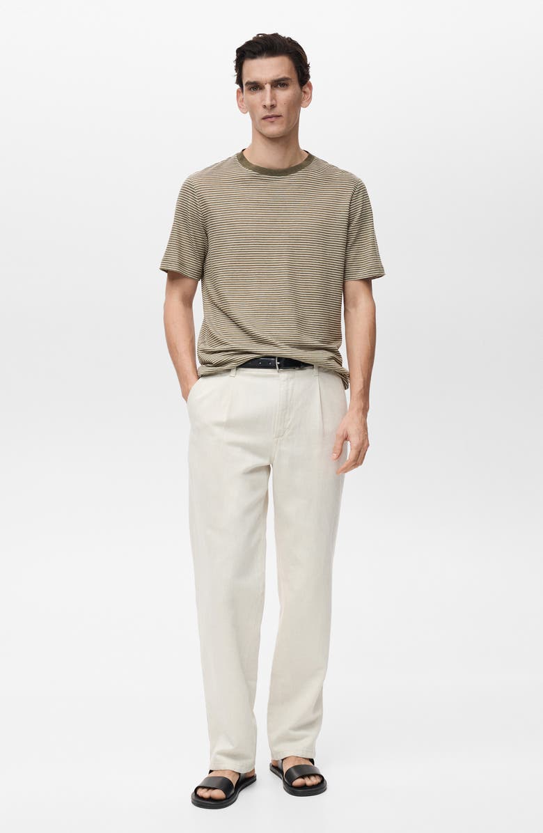 MANGO Regular Fit Stripe T-Shirt, Alternate, color, 