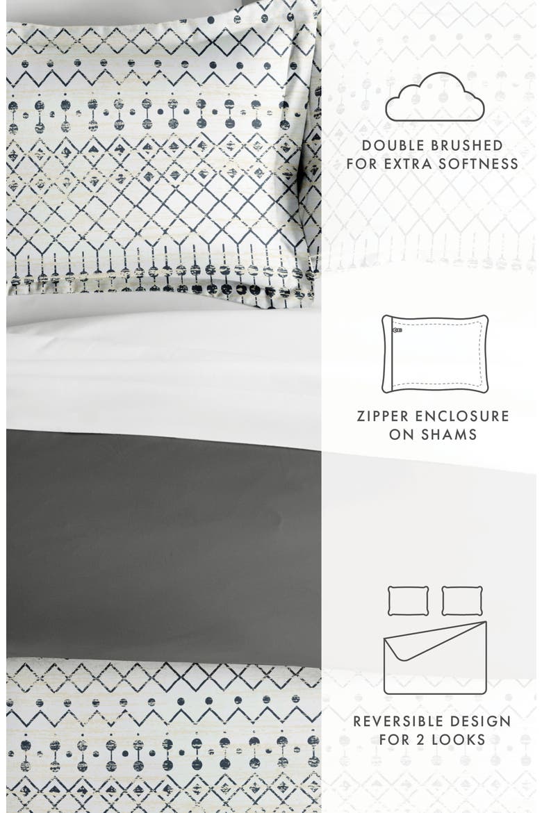 IENJOY HOME Premium Ultra Soft Etched Gate 3-Piece Reversible Duvet Cover Set, Alternate, color, GRAY