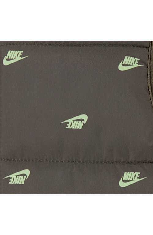 Nike Kids' Futura Puffer Vest, Logo T-shirt & Fleece Joggers Set In Green