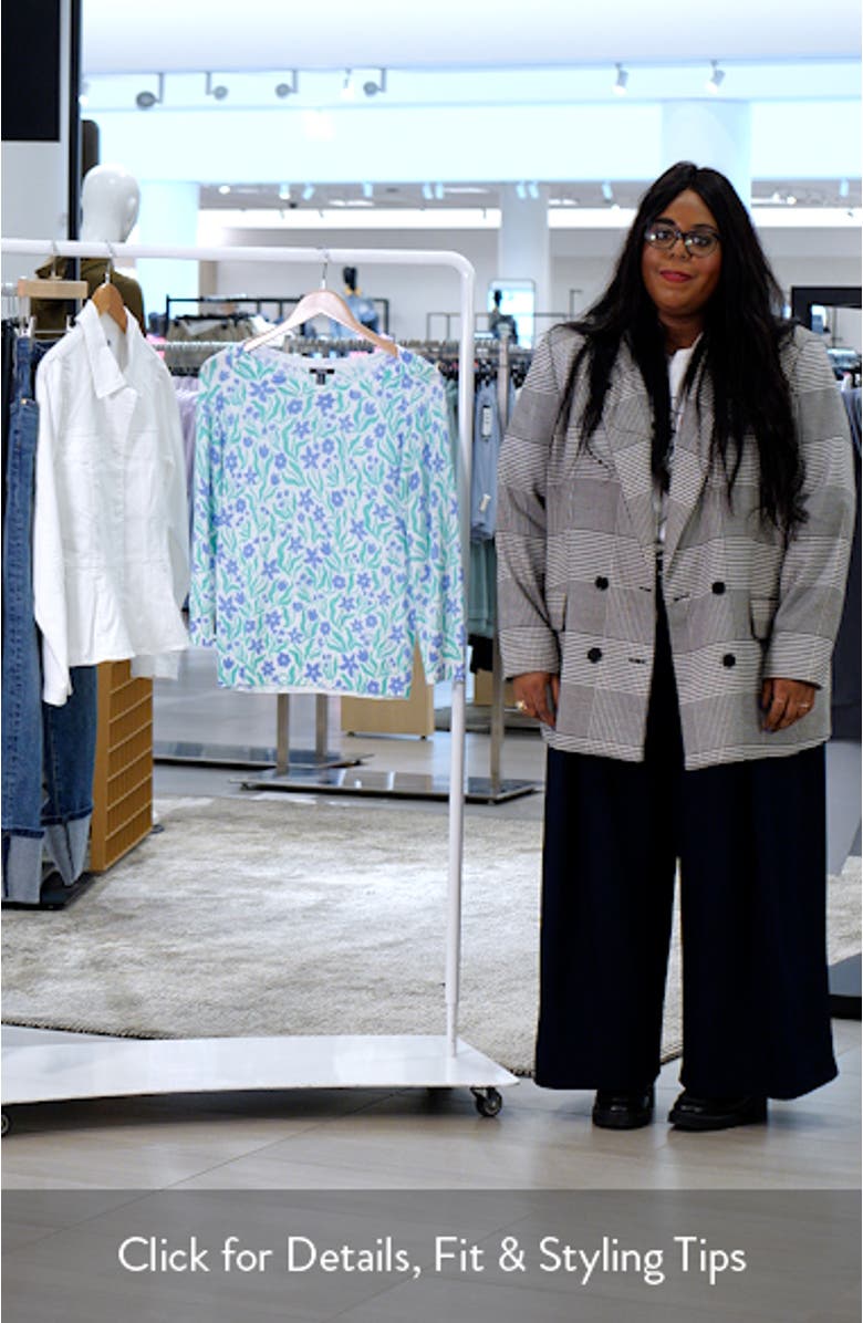 Floral Envelope Neck Sweater, sales video thumbnail