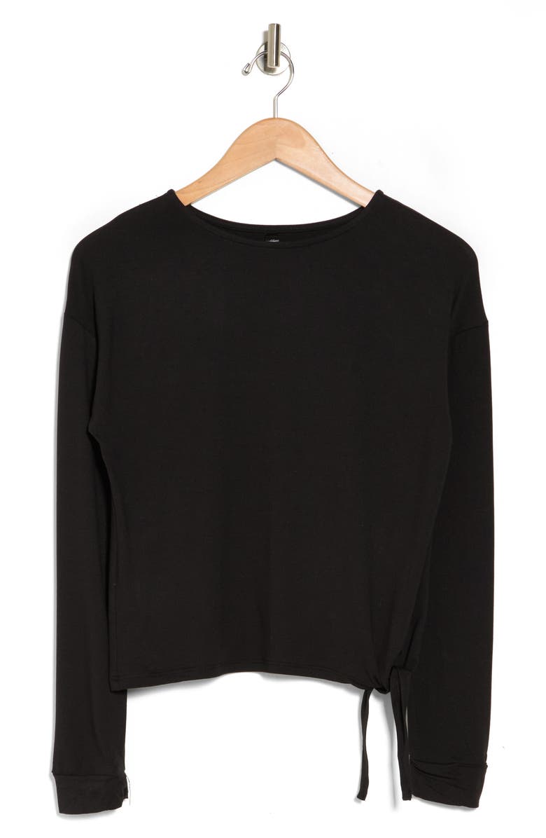 KYODAN Long Sleeve Side Tie Moss Jersey Top, Alternate, color,