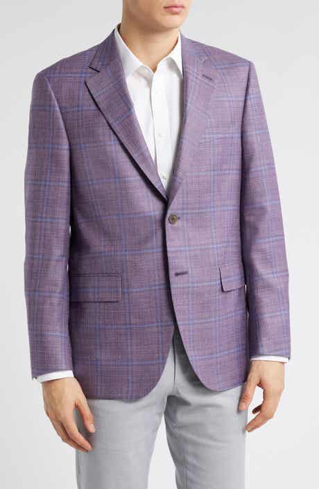 Peter Millar Flynn Classic Fit Plaid Wool & Silk Blend Sport Coat