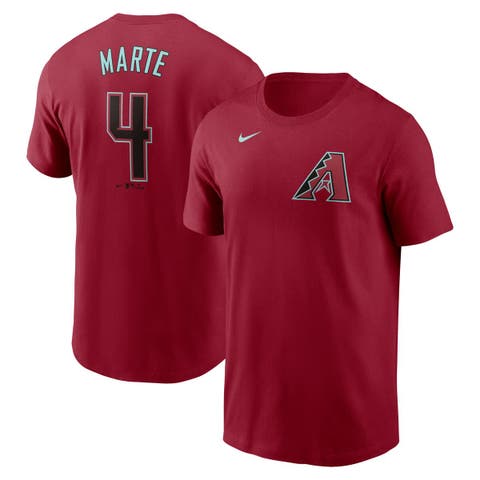 Men's Nike Ketel Marte Red Arizona Diamondbacks Fuse Name & Number T-Shirt