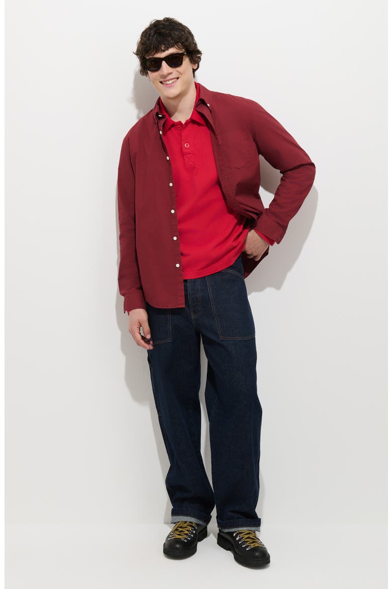 Standard Button-Down Shirt, Alternate, color, RHUBARB