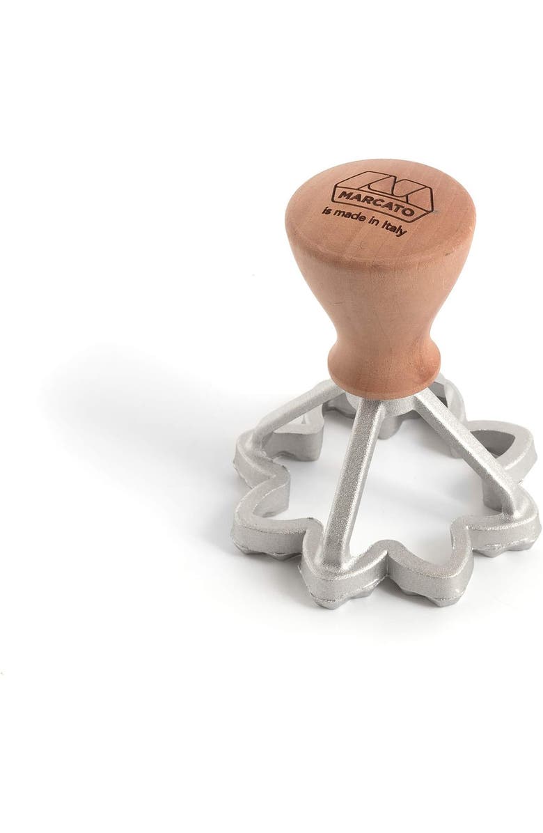 Marcato Classic Ravioli Maker Stamp, Flower Shape, 2.5-Inch, Main, color, Silver