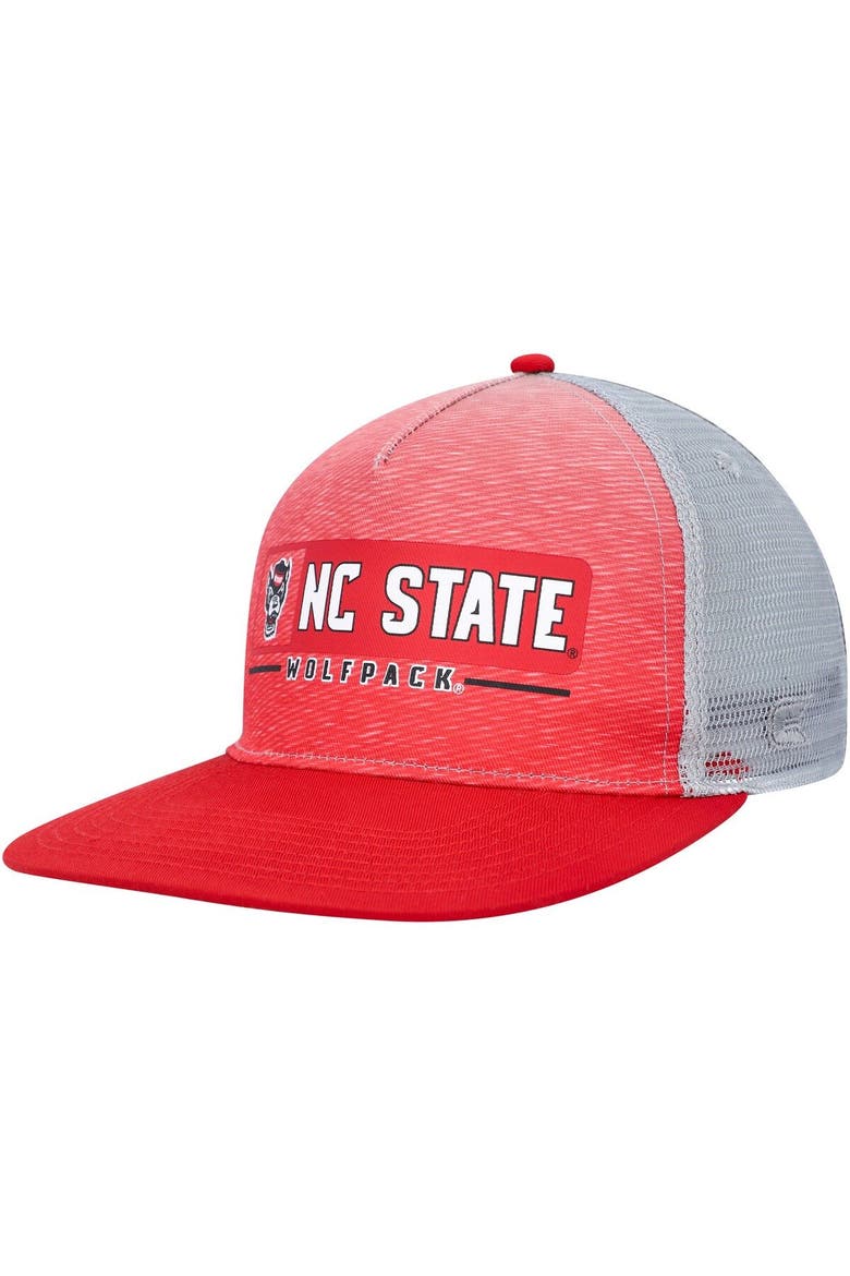 Men's Colosseum  Red/Gray NC State Wolfpack Snapback Hat, Main, color, Red