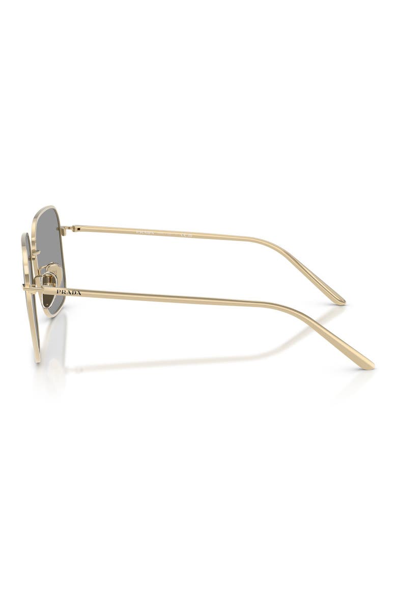57mm Square Sunglasses, Alternate, color, PALE GOLD / GREY