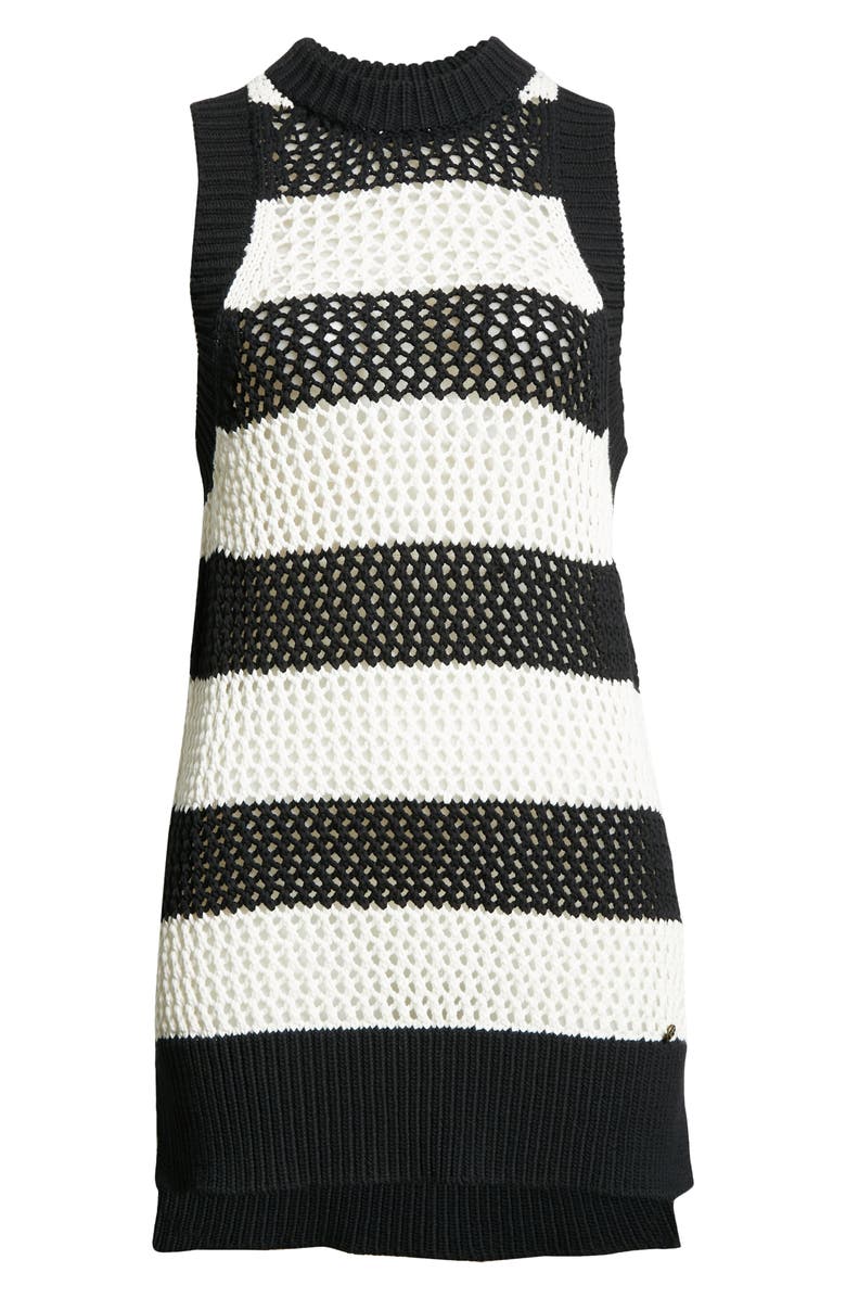 Ted Baker London Heide Stripe Open Stitch Stretch Cotton & Silk Tank, Alternate, color, 