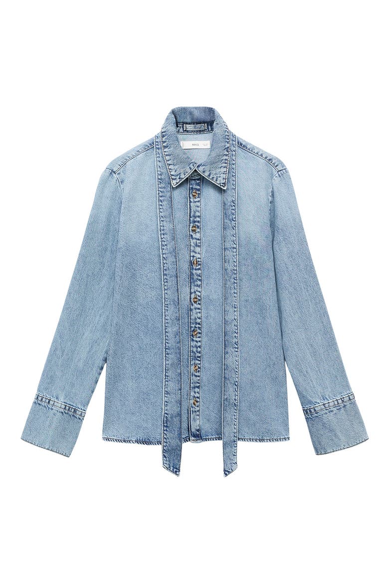 Lana Denim Shirt, Alternate, color, OPEN BLUE