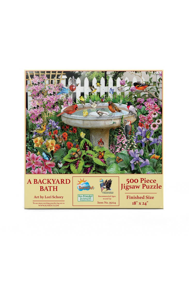 A Backyard Bath 500 piece Jigsaw Puzzle for Adults, Alternate, color, Multicolor