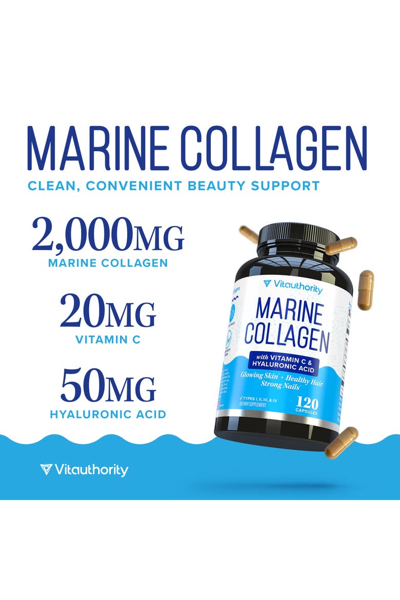 Marine Collagen Capsules, 120ct, Alternate, color, No Color