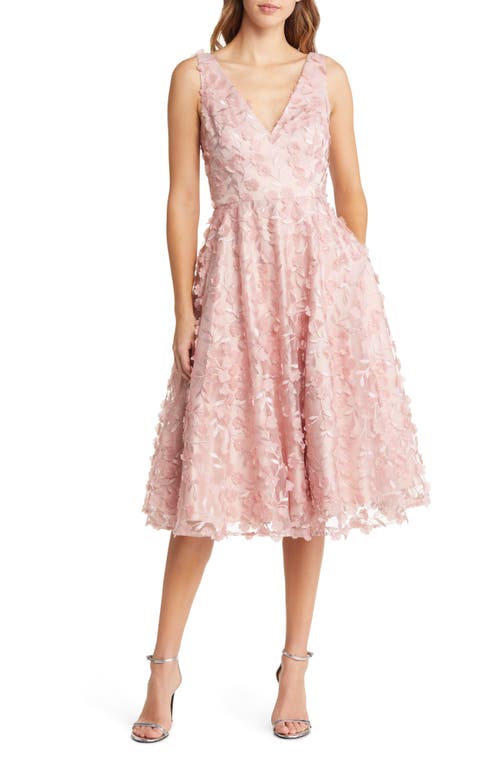 Eliza J 3D Appliqué Fit & Flare Cocktail Dress in Blush  product