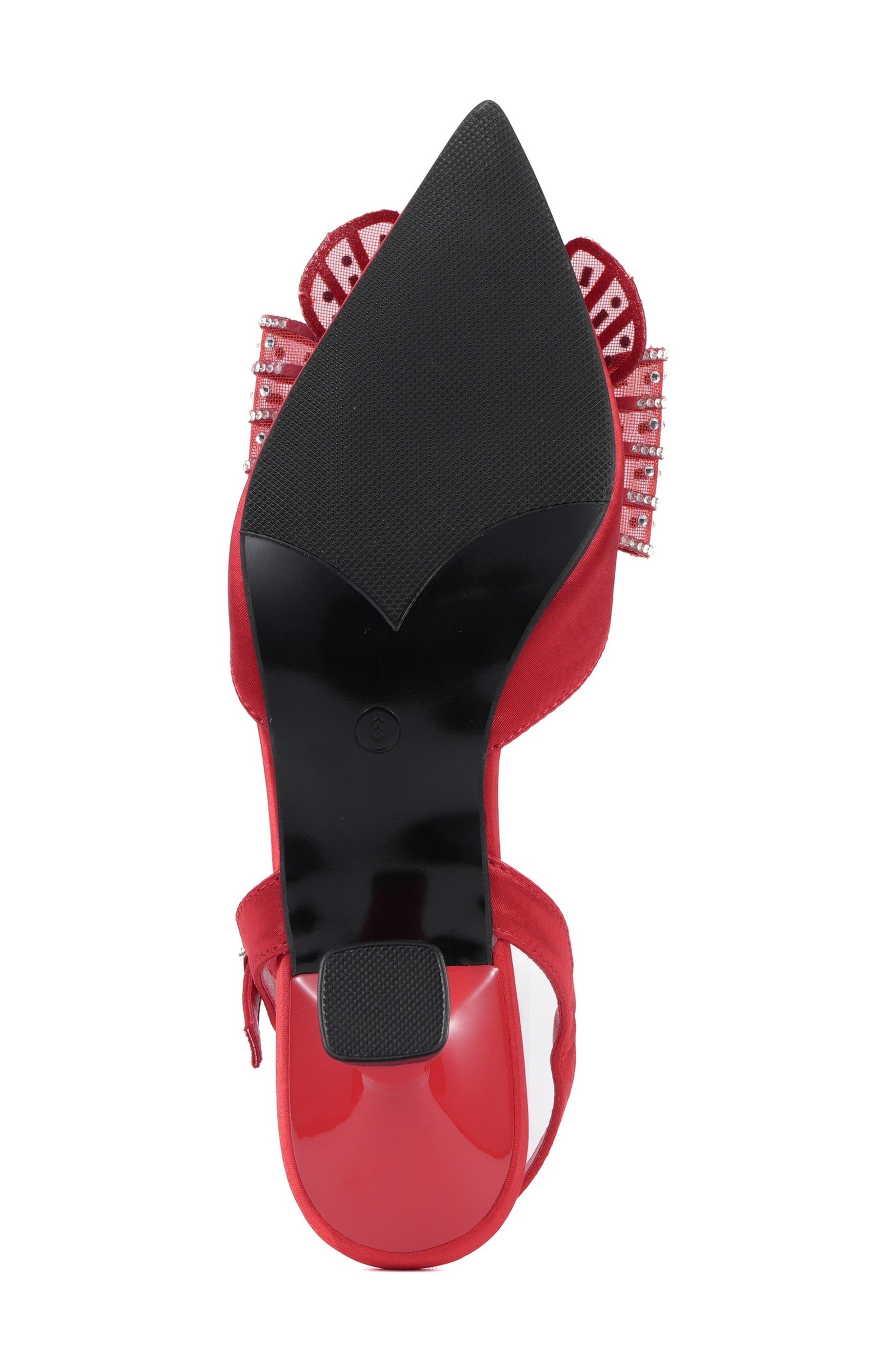 Leslie Pointed Toe Pump, Alternate, color, RED