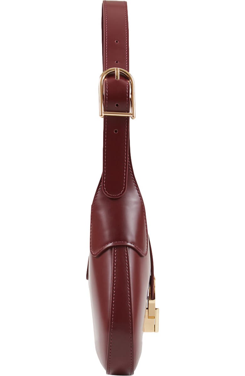 SANDRO Janet bag in certified leather, Alternate, color, Bordeaux