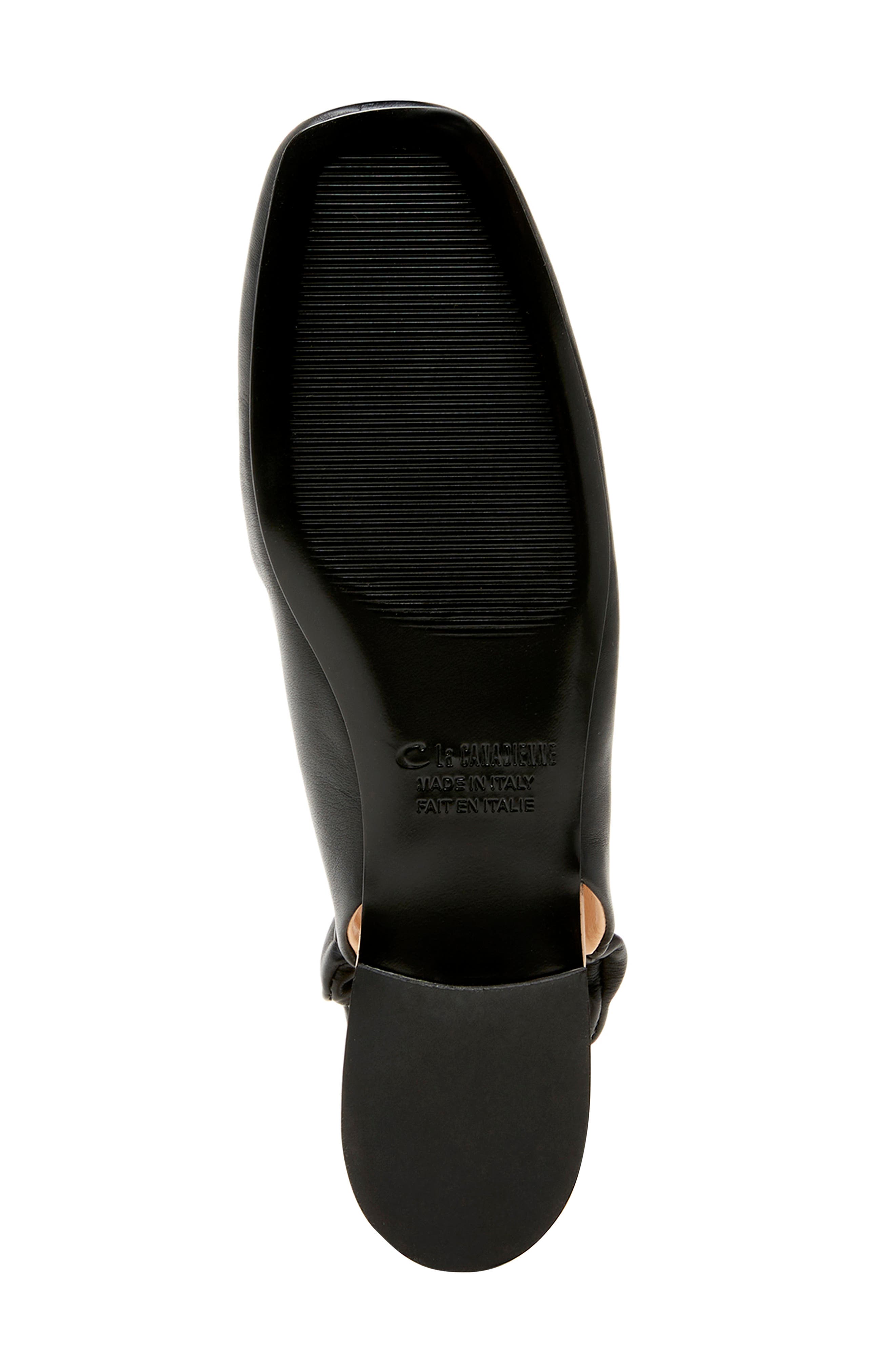 La Canadienne Glenn City Dry<sup>™</sup> Waterproof Slingback Flat, Alternate, color, Black Leather