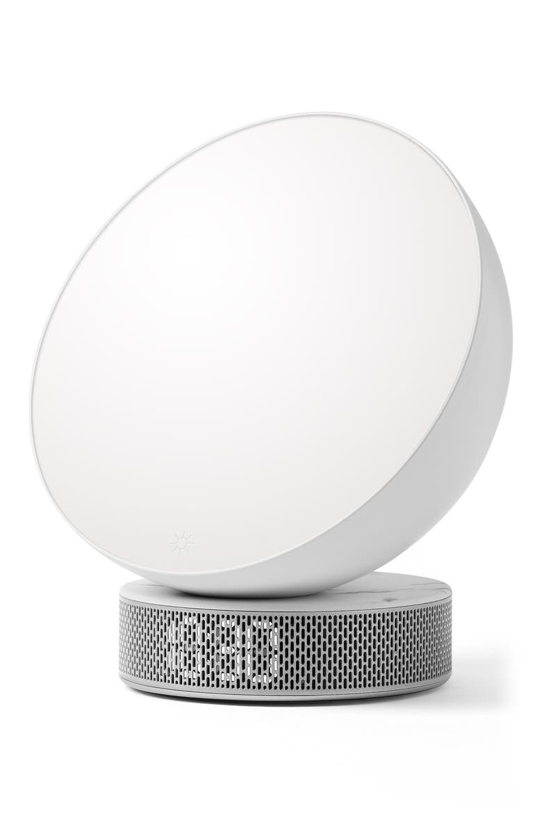 Miami Sunrise Alarm Clock, Main, color, WHITE MARBLE