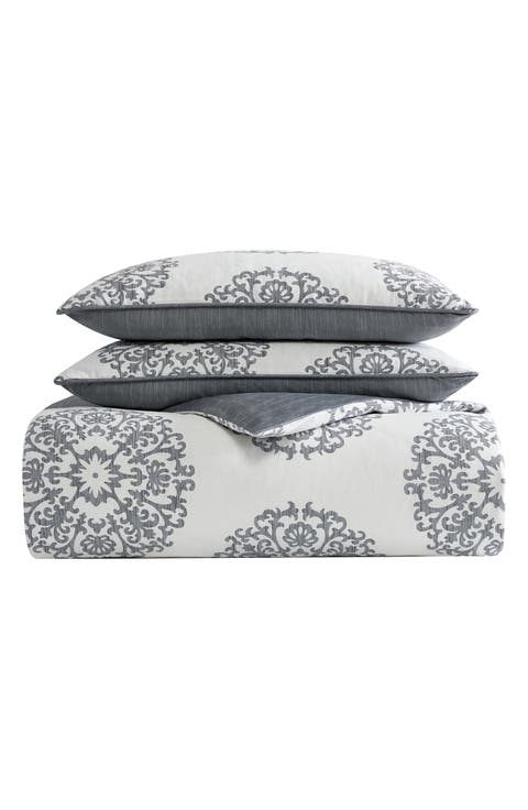 Bristol Reversible Cotton Sateen Comforter & Sham Set