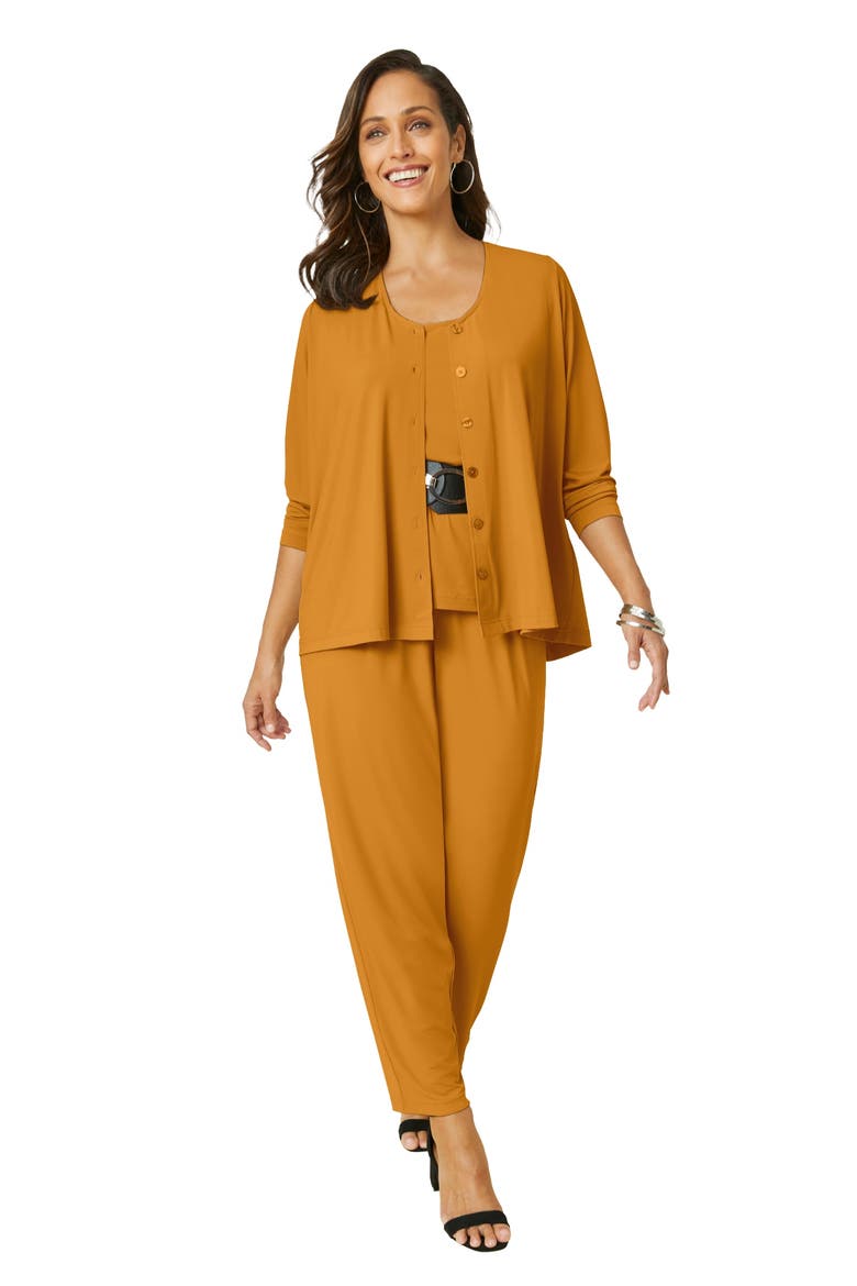 Stretch Knit 4-Piece Wardrober, Main, color, RICH GOLD