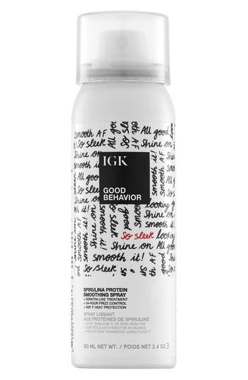 Igk Travel Size Good Behavior Spirulina Protein Prep Smoothing Spray In Transparent