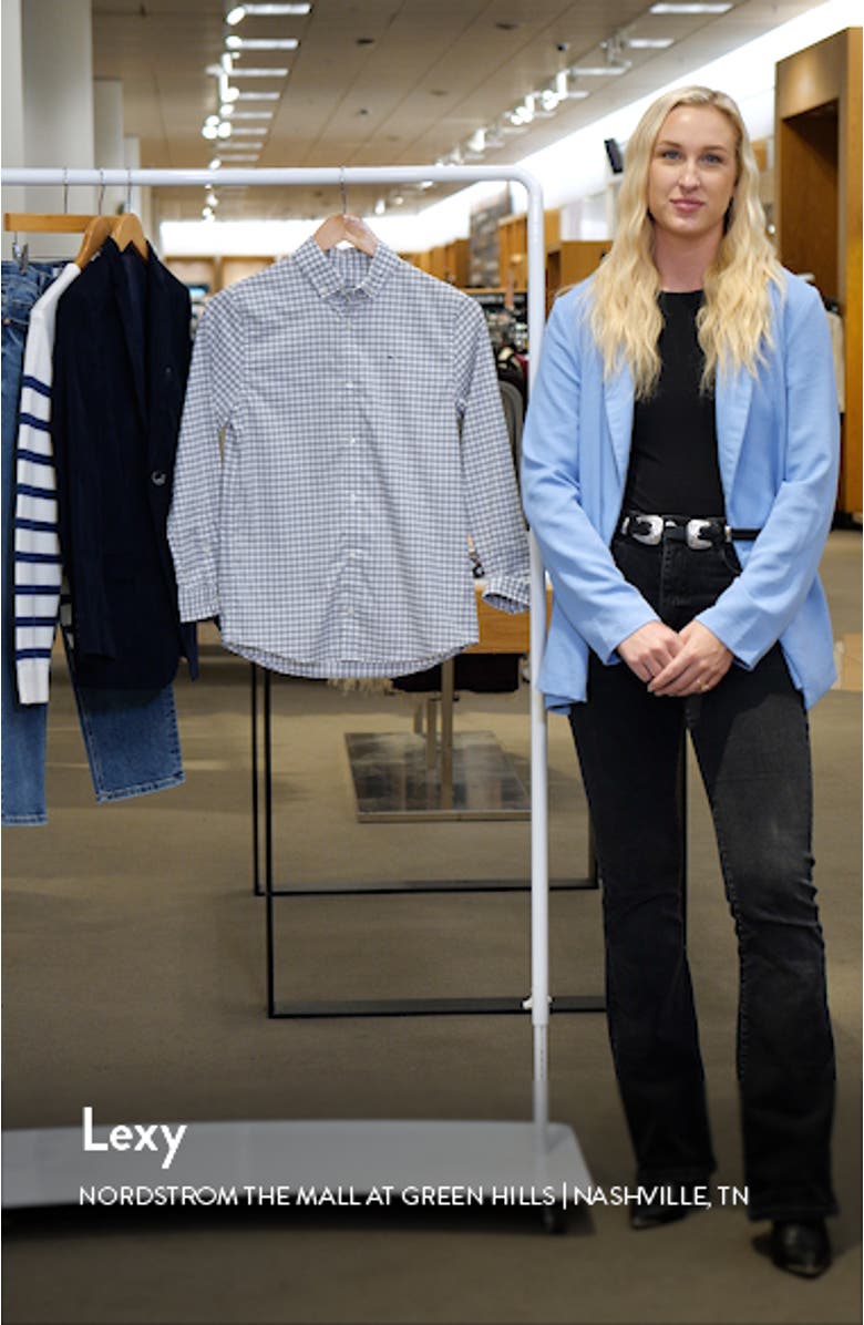 Kids' On-The-Go brrrº Gingham Button-Down Shirt, sales video thumbnail