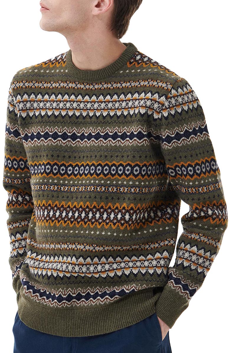 Barbour Case Fair Isle Wool Sweater, Main, color, 