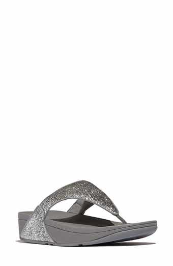 FitFlop Lulu Crinkled Shimmer Toe Post Sandal