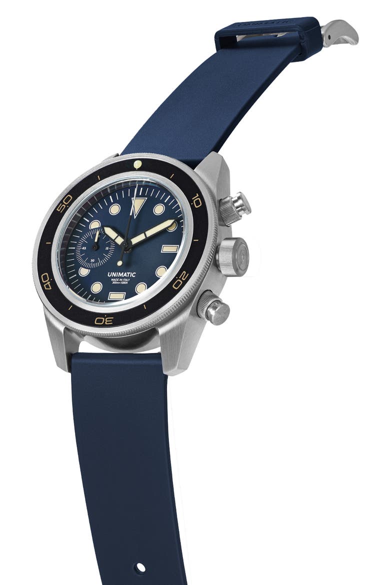 Diving Heritage Chronograph Diving Watch, 41.5mm, Alternate, color, BLUE
