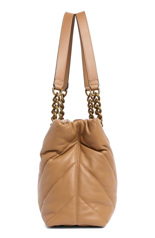 Kurt Geiger London Soho Quilted Leather Shopper In Light/pastel Brown