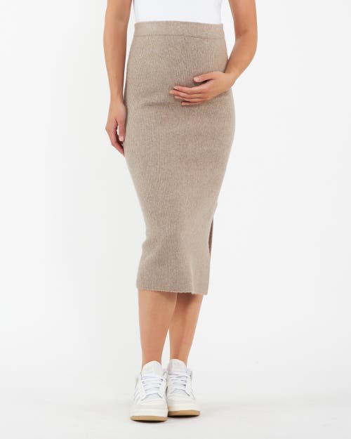 Ripe Maternity Dani Knit Midi Skirt In Brown