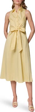 Donna Karan New York Sleeveless A-Line Midi Dress