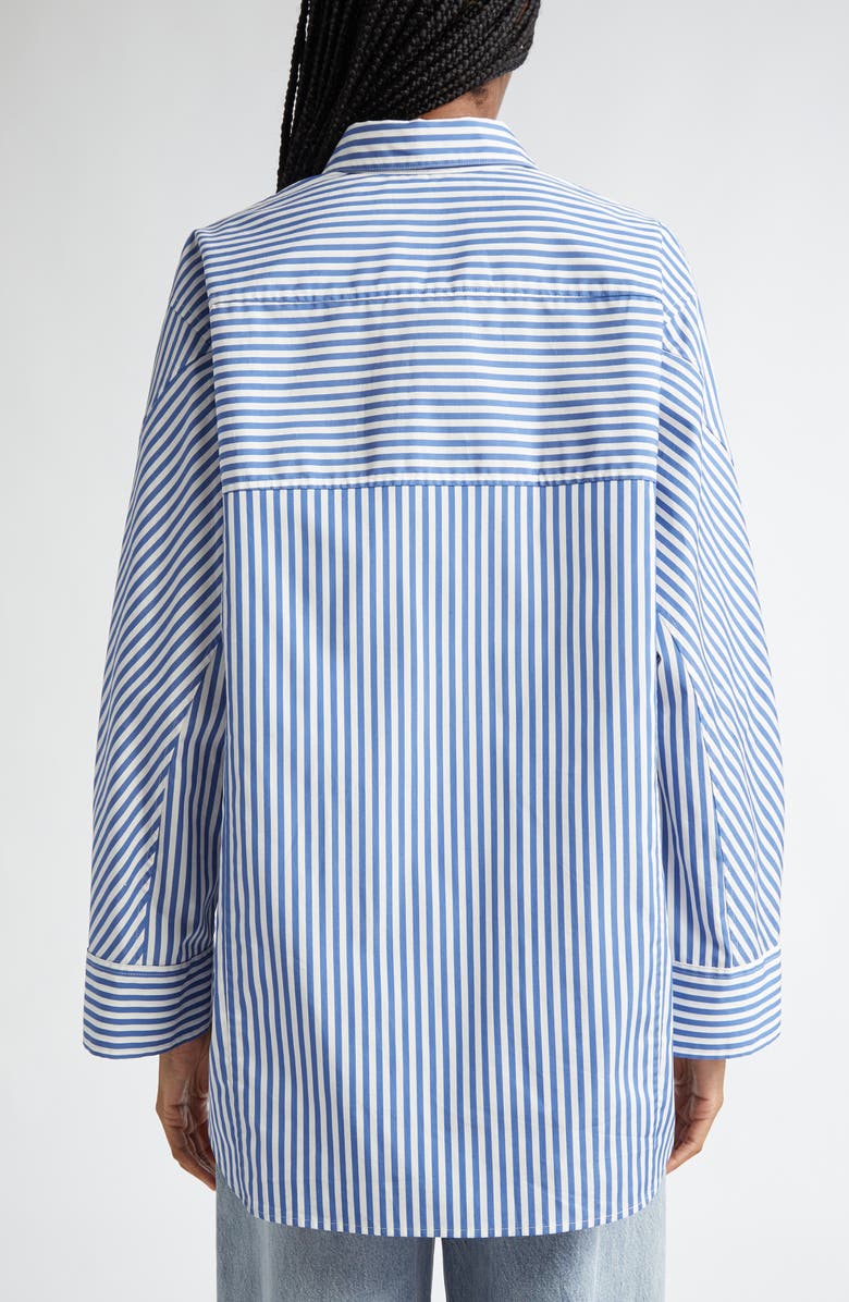 3.1 Phillip Lim Oversize Cascade Cuff Stripe Button-Up Shirt, Alternate, color, 