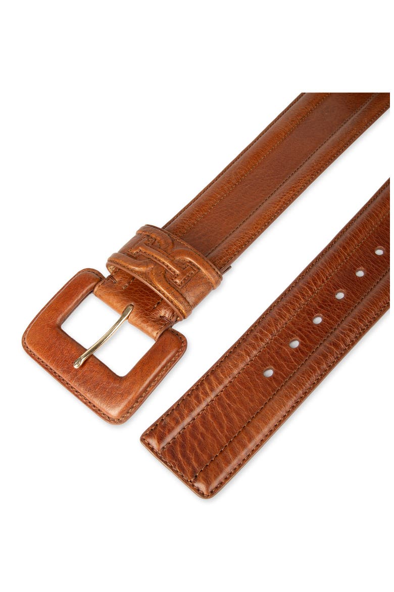 Covered Buckle Faux Leather Belt, Alternate, color, LIGHT BROWN