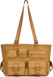 Sasha + Sofi Multi Pocket Tote with Crossbody Strap