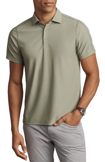 Rhone Regatta Piqué Performance Polo In Green Sage