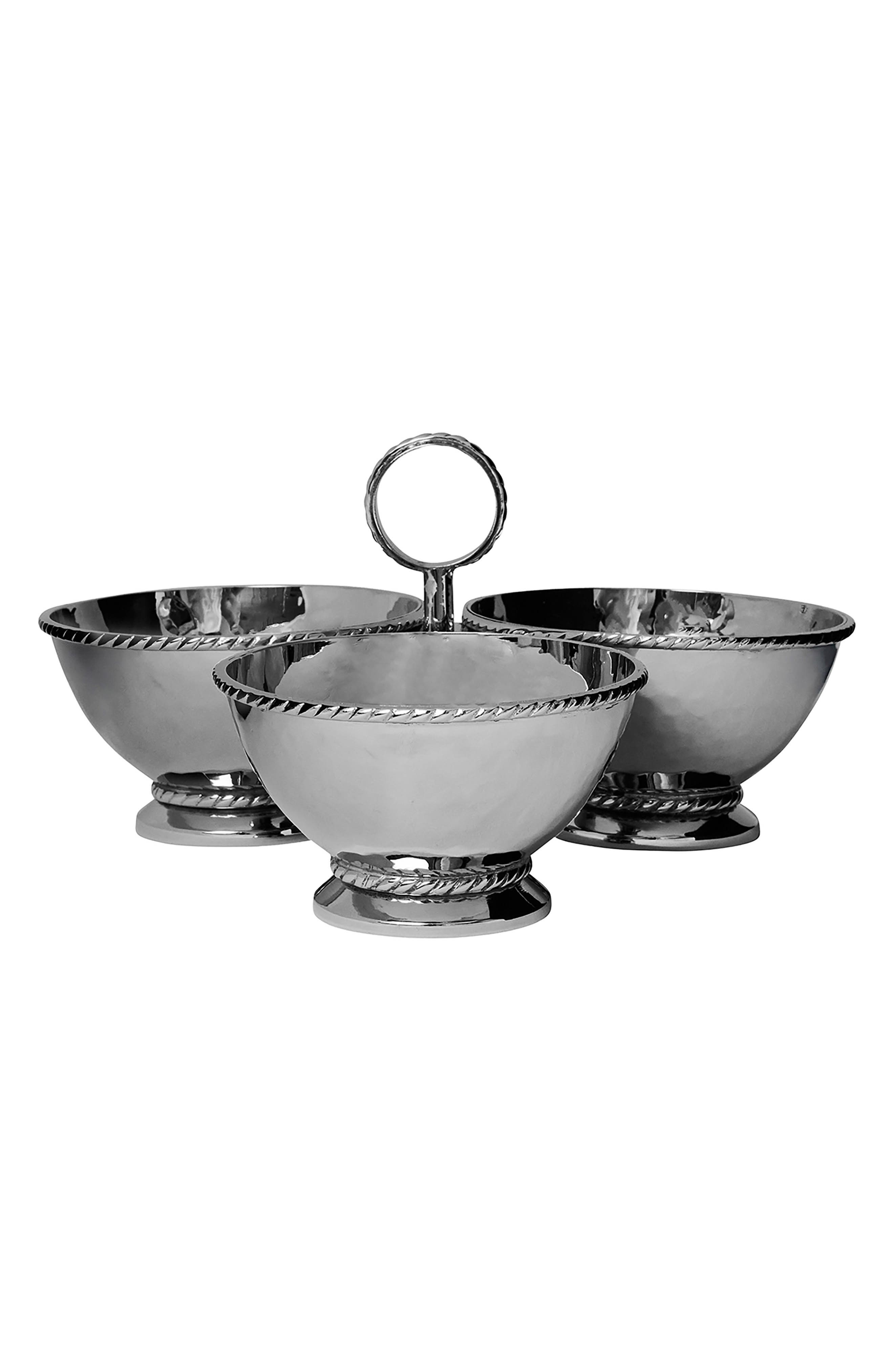 Juliska Graham Triple Cocktail Bowl - Silver