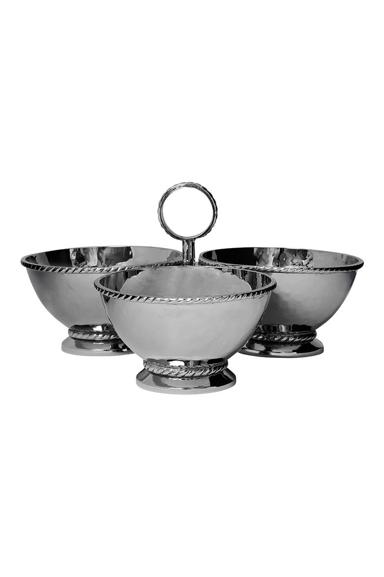 Graham Triple Cocktail Bowl, Main, color, SILVER