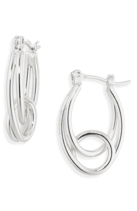 Hayden Sculpted Wave Hoop Earrings