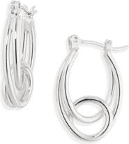 Sterling Forever Hayden Sculpted Wave Hoop Earrings