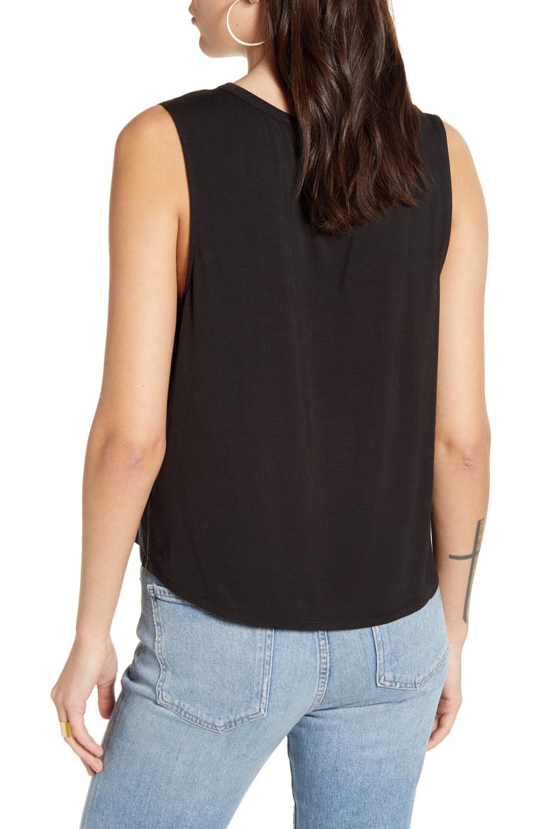 Silk Tank, Alternate, color, BLACK
