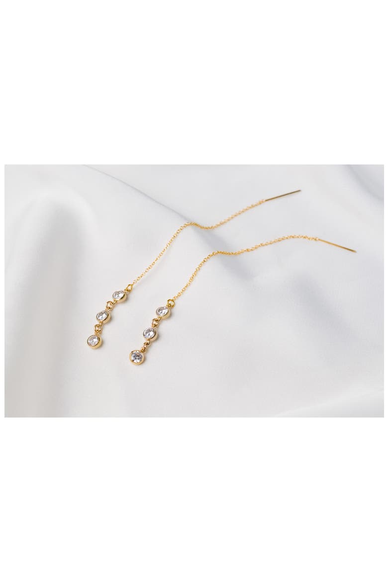 Lily Threader Earrings, Alternate, color, GOLD